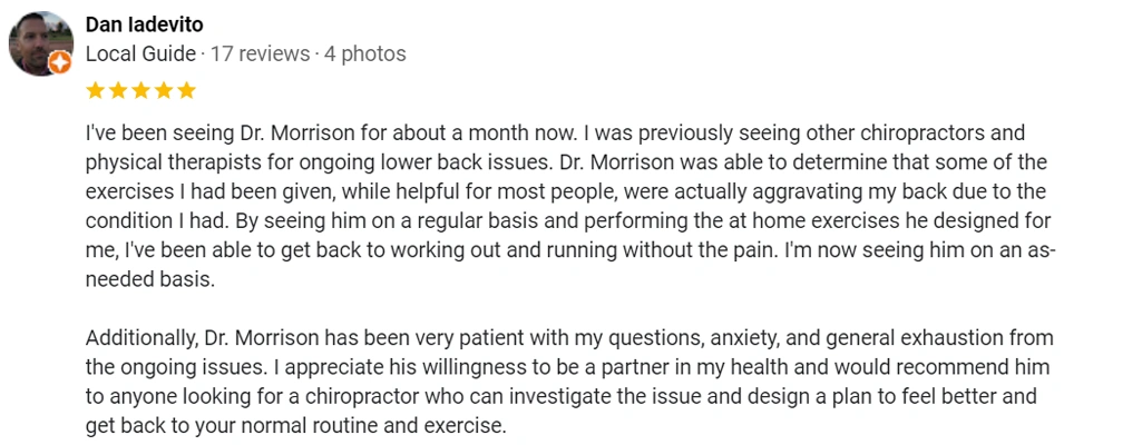 Chiropractic Kirkwood MO Testimonial