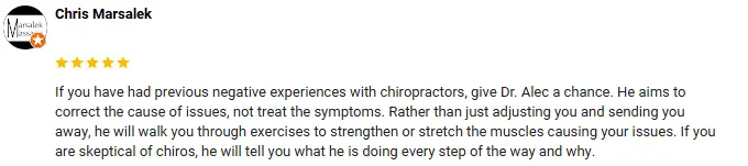 Chiropractic Kirkwood MO Chris Marsalek Testimonial